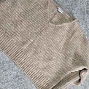 Sincerely Jules Neutral Beige Ribbed Knit Sweater